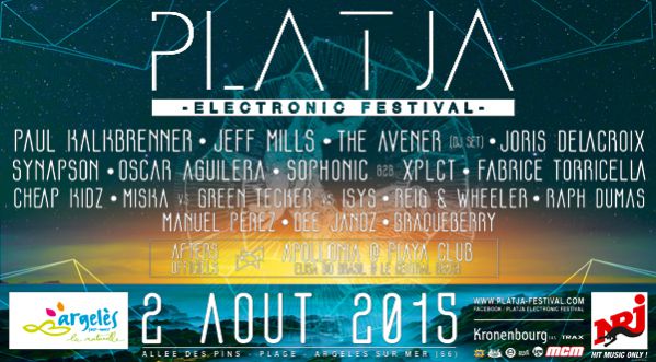 Découvrez la 1ère édition du Platja Electronic Festival le dimanche 2 Août à Argelès-sur-Mer