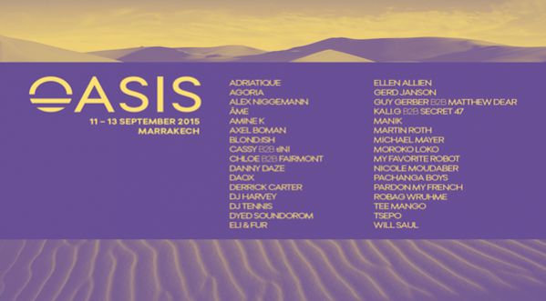 Oasis Festival dévoile sa programmation complète 2015