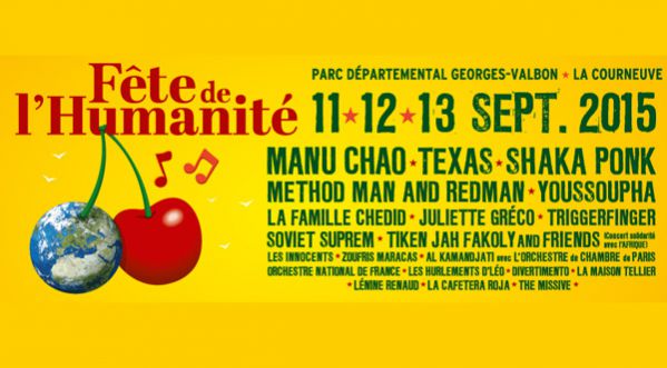 Fête de l’Humanité, du 11 au 13 Septembre 2015