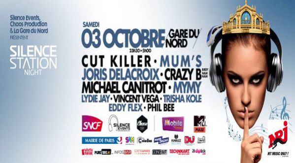 Le samedi 3 octobre 2015, la Gare du Nord se transformera en discothèque !