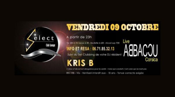 ABBACCU Live au Select Lounge le 09 Octobre