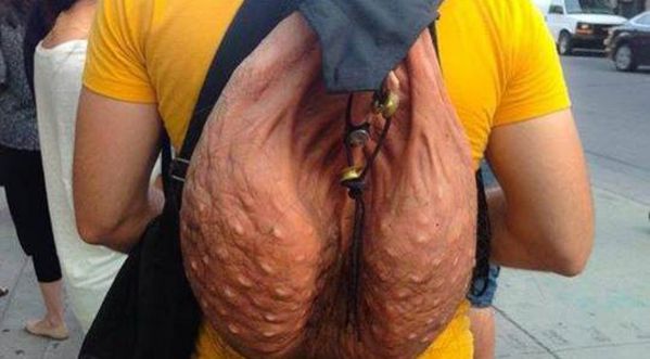 Une paire de testicules en guise de sac !