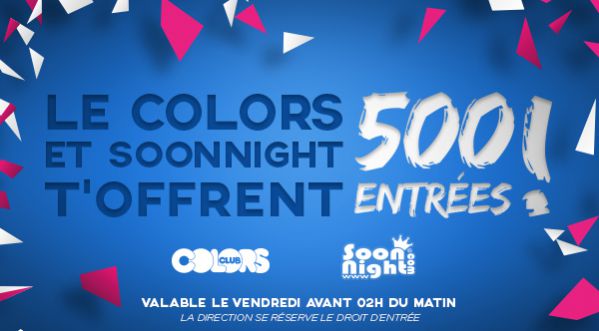 Tentez de gagnez une des 500 entrées gratuite pour le Colors Club
