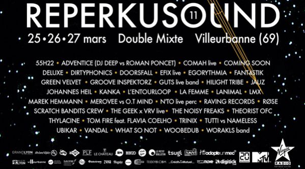 le Festival REPERKUSOUND #11 est lancé! RDV du 25 au 27 mars 2016