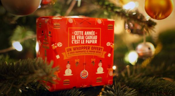 Burger King vous offre des whoppers pour Noël !