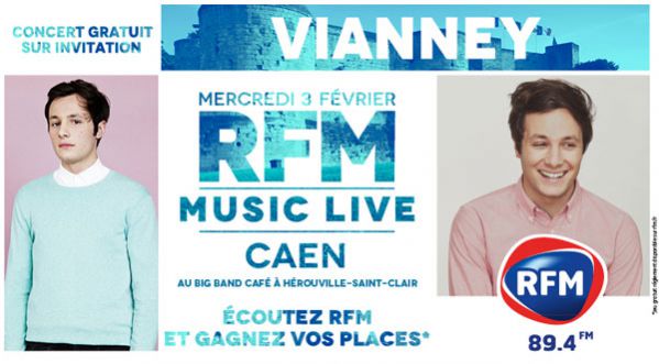 SoonNight t’offre tes places pour le concert de Vianney à Caen avec RFM!