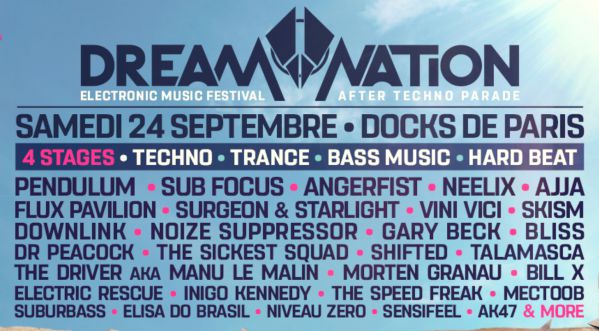 Concours : Gagne tes places pour le Dream Nation Festival (After Techno Parade)