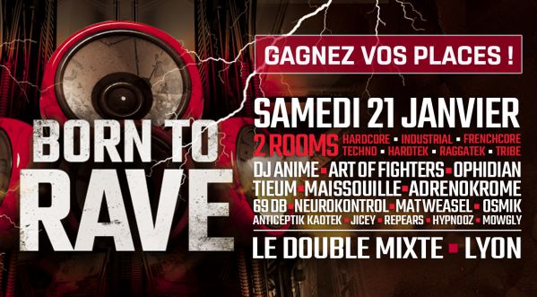 21/01/17 ► Born to Rave ► Le Double Mixte / Lyon ► 2 Stages