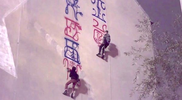 Des artistes allemands risquent leur vie et leur liberté pour faire vivre leur street-art!