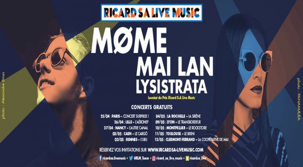 Ricard S.A Live Music : 10 concerts gratuits du 25 avril au 12 mai