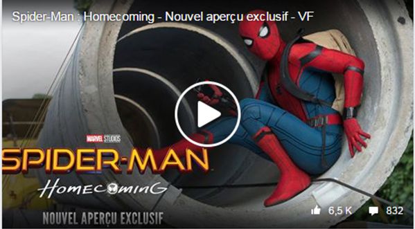 Le nouveau trailer de Spider-Man Homecoming