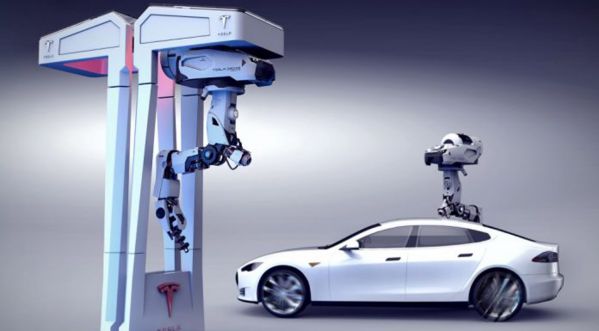 Un designer imagine un drone ayant la capacité de recharger des Tesla en mouvement