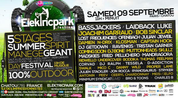 Concours : Gagne tes places pour l’Elektric Park Festival le Samedi 9 Septembre près de Paris