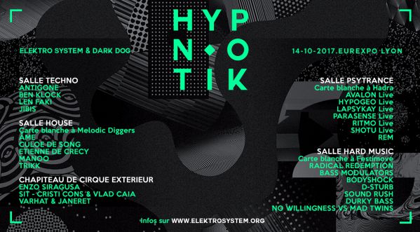 Hypnotik Festival | Samedi 14 octobre 2017 à Eurexpo Lyon