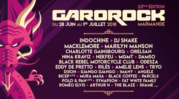L’édition 2018 du Garorock Festival aura le lieu du 28 juin au 1er juillet !