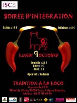 Soirée d’ Intégration ISC Paris