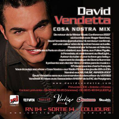 Soirée Evénement David Vendetta avec RASTAF