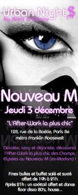 AFTER WORK @  NOUVEAU M (ex MADAM)