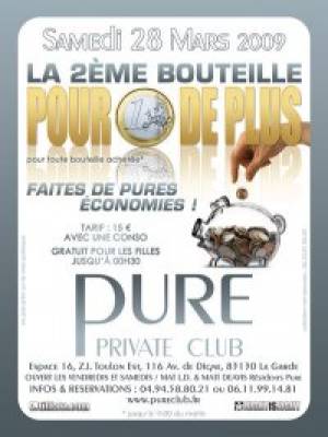 La 2ème bouteille pour 1 euro de plus