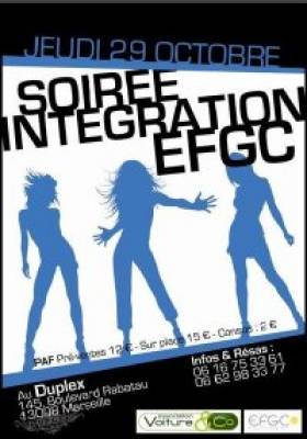 Soirée Intégration EFGC Ecole de Management