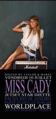 MISS CADY BRASILIAN DJETTE at WORLDPLACE PARIS