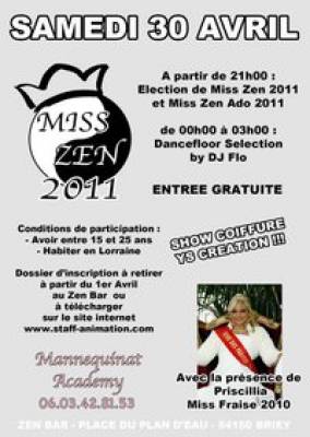 Election Miss Zen 2011 et Miss Zen Ado 2011