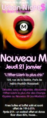 AFTER WORK @  NOUVEAU M (ex MADAM)