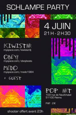 Photos de Schlampe Party Kiwistar Obey! & Medo + guest @ Pop Art Reims