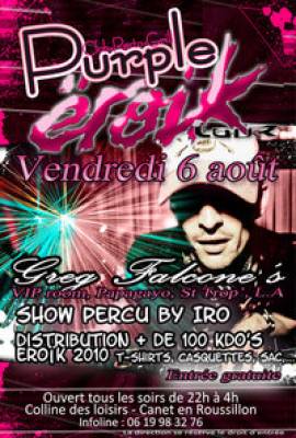 EROIK SUMMER TOUR @ Purple Mix By Greg Falcone’s, show percu, kdo’s