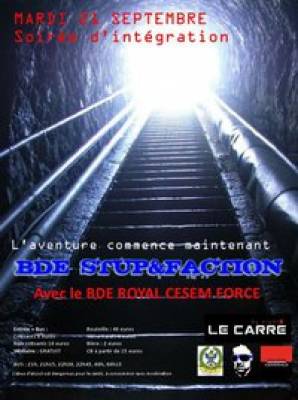 L’aventure commence maintenant: Soirée d’Intégration by STUP&FACTION