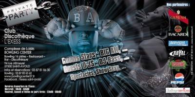 BIG EVENT 1ere nuit des clubs @ l’exess saint-avold avec BIG ALI