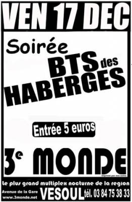 Soirée BTS des HABERGES