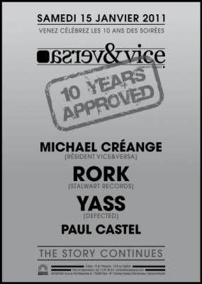 10 ANS de VICE & VERSA : YASS, RORK, MICHAEL CREANGE, PAUL CASTEL