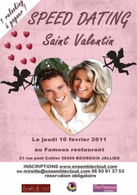 SPEED DATING de la SAINT-VALENTIN 20-35 ANS au Famous (Bourgoin)