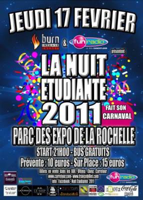 La Nuit Etudiante 2011, fait son Carnaval