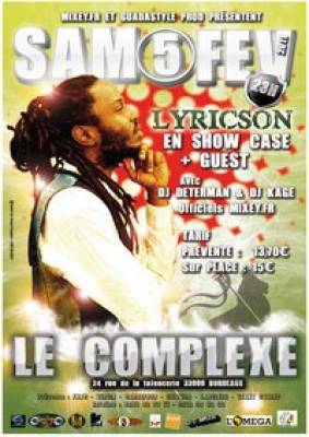 Lyricson en Showcase à Bordeaux 1ere Partie l’homme kijah