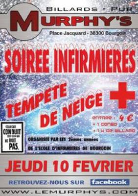 Soirée Infirmières Tempête de neige ! Au Murphy’s (Bourgoin)