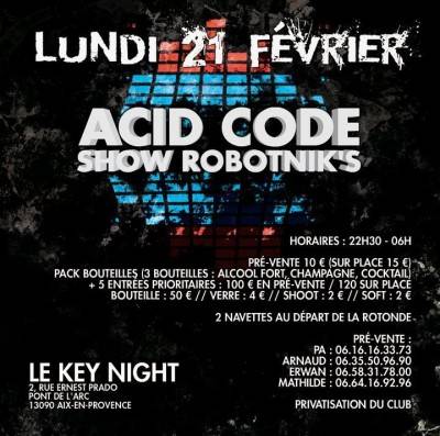 ACID CODE – Soirée Electro