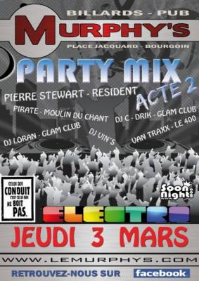 « Party Mix » au Murphy’s @ BOURGOIN