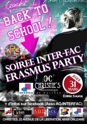 LA SOIREE ERASMUS INTERFAC PARTY DE L’UNIVERSITE ORLEANS