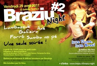 braziu Night #2, 100% danses, 100% brésil