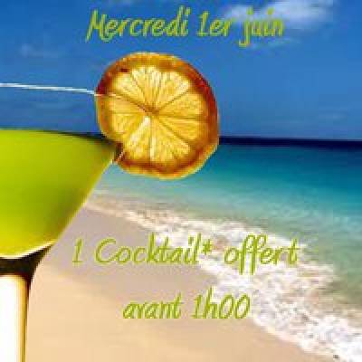 1 cocktail* offert avant 1h