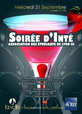 Soirée d’Inté ADELY Lyon III