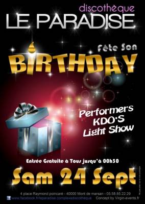 Le paradise fête son BIRTHDAY