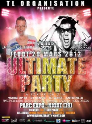 ULTIMATE PARTY avec QUENTIN MOSIMANN et JAY-STYLE LIVE (2 guests=2 sets)