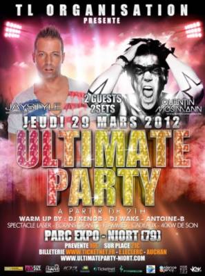 ULTIMATE PARTY avec QUENTIN MOSIMANN et JAY-STYLE LIVE (2 guests=2 sets)