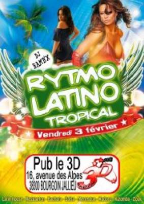 Soirée « rytmo latino tropical » with Dj Bamb’X @ pub le 3D