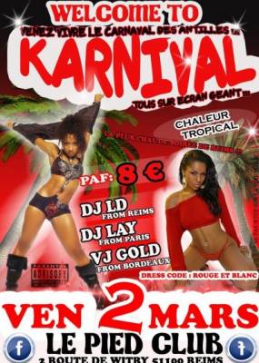  » KARNIVAL des ANTILLES  » avec mix sur ECRAN GEANT !!!