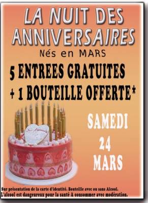 LA NUIT DES ANNIVERSAIRES DE MARS