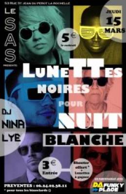 Lunettes noires pour nuit blanche